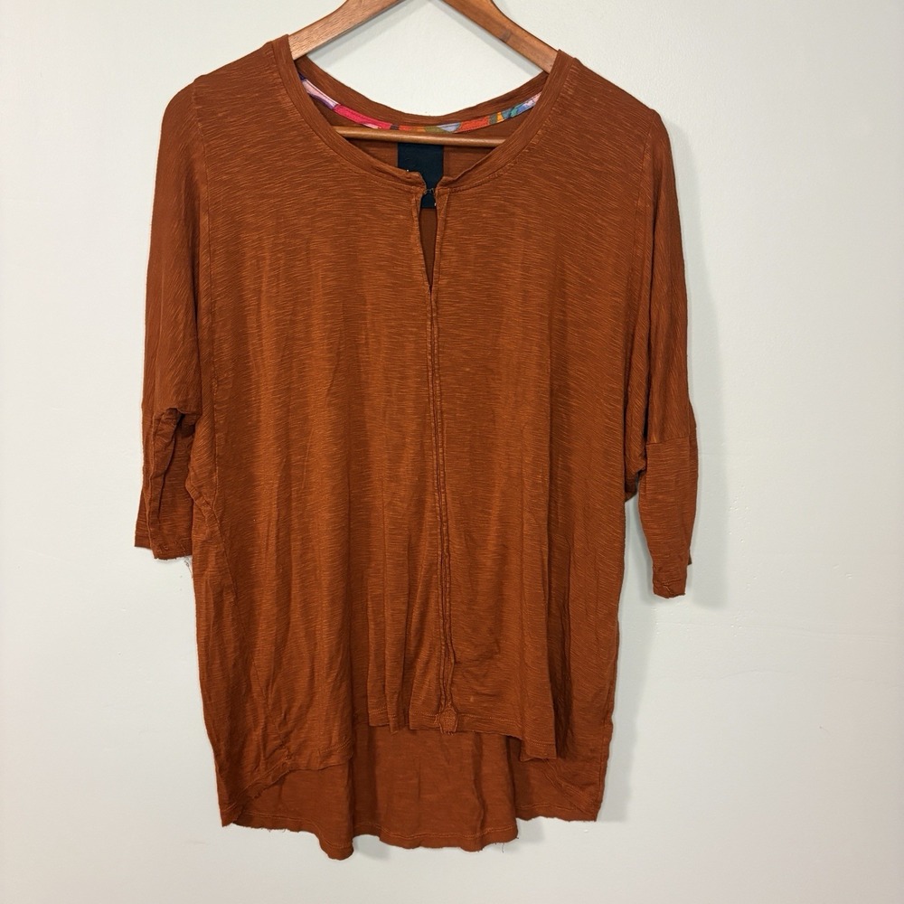 Dolan Brown Vneck Tshirt Top Loose Fit Size Medium